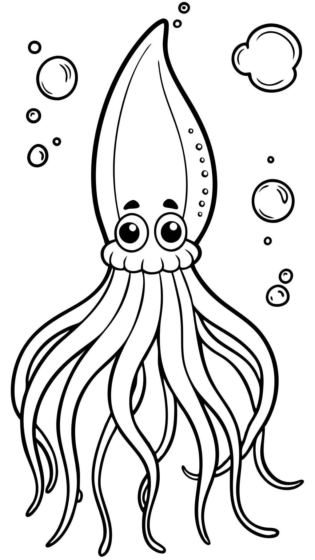 squid coloring page